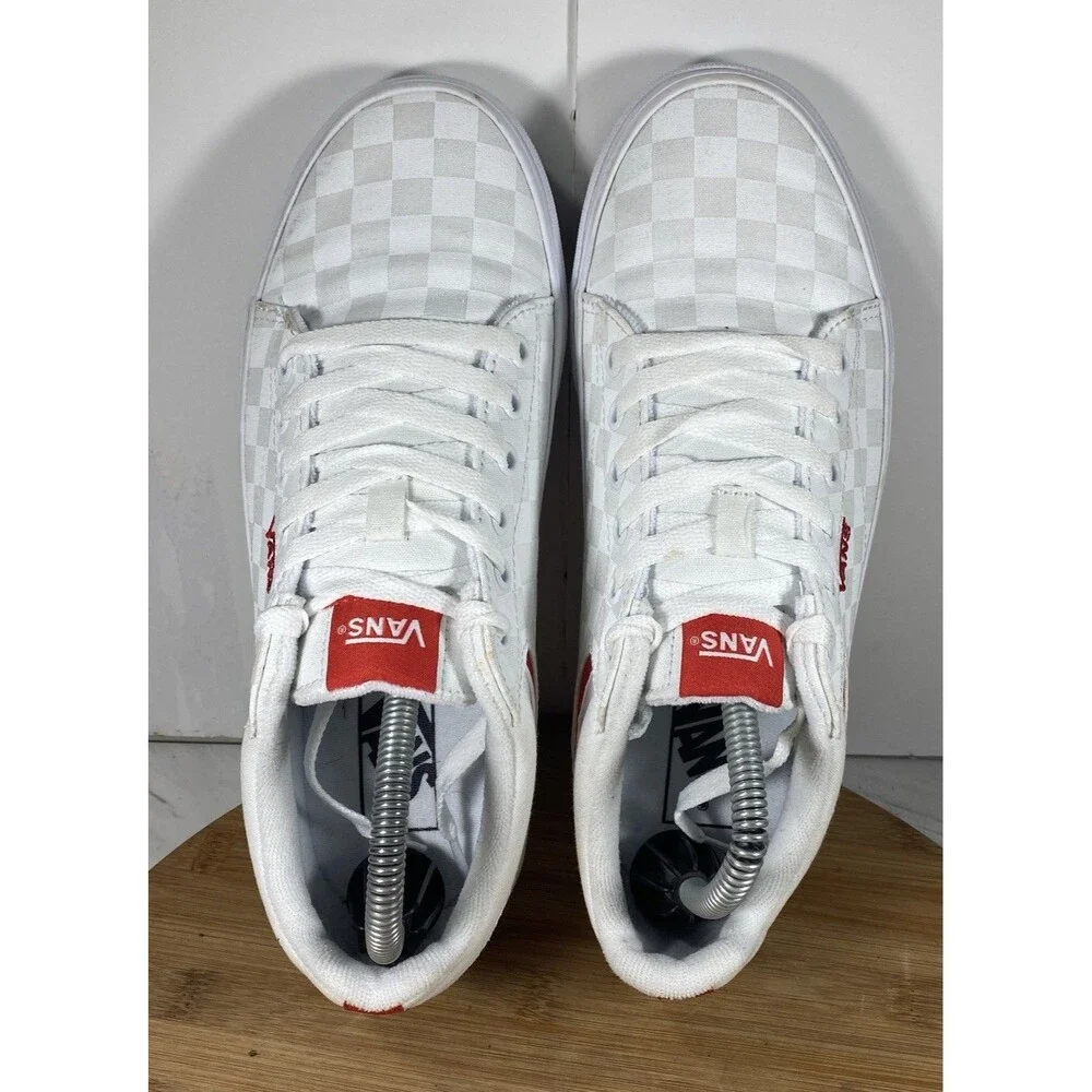 Vans Shoes Off The Wall 500714 White Gray Checkered Sneakers Size Women 9.5 - Picture 6 of 7